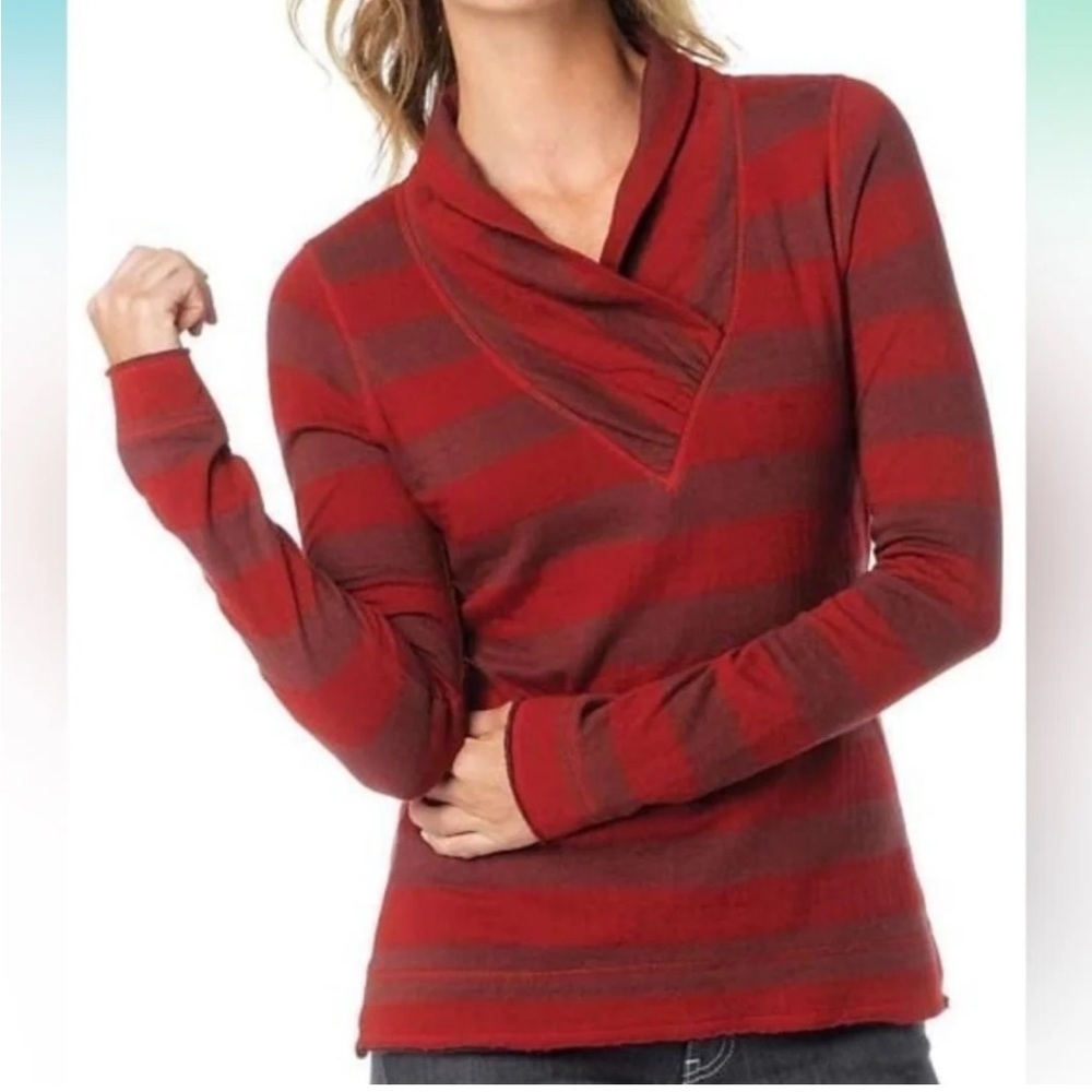 Prana long sleeve stripe sweater size S